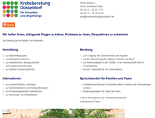 Tablet Screenshot of krebsberatungduesseldorf.de